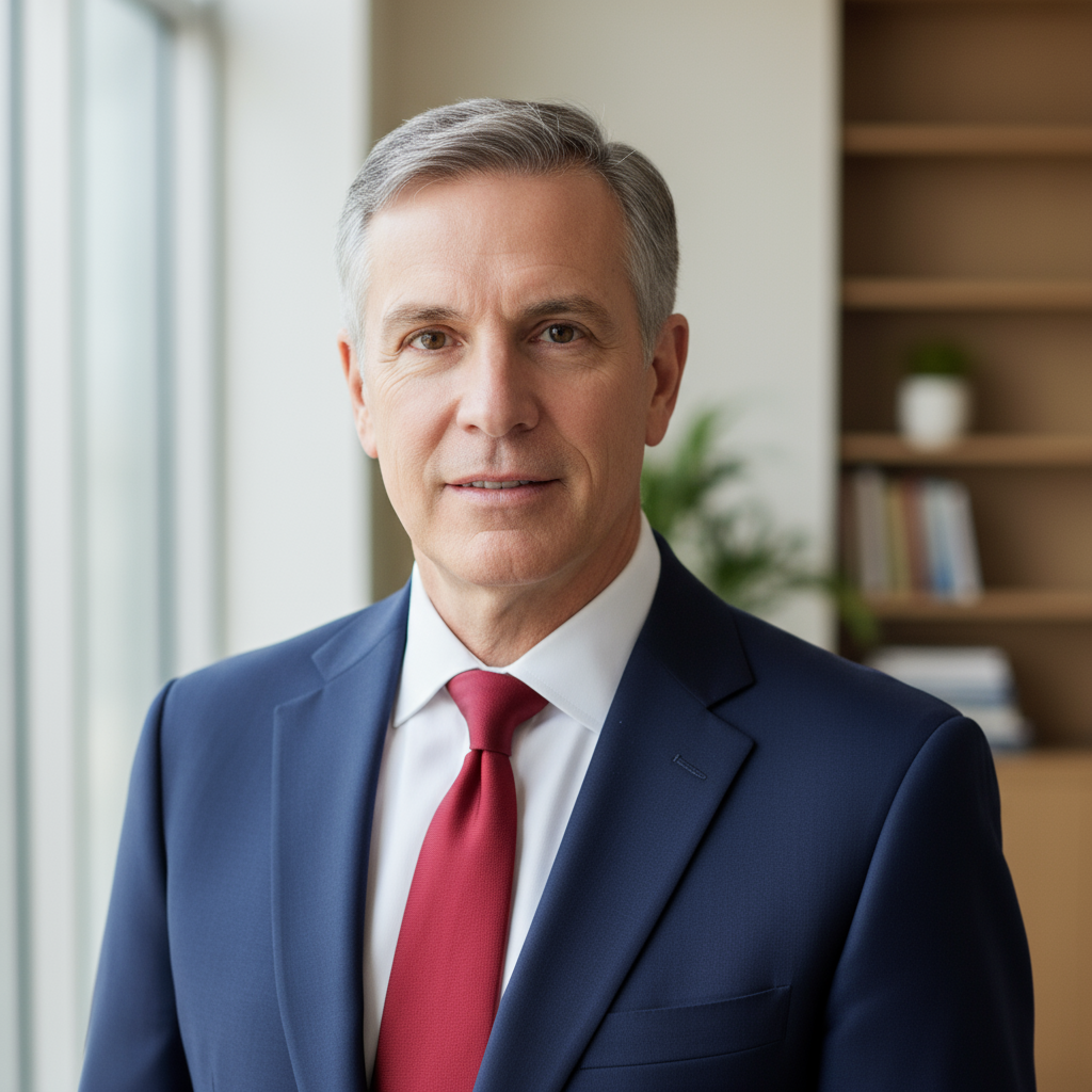 Portrait of Marcus Webb, Managing Partner at Meridian Industrial Group