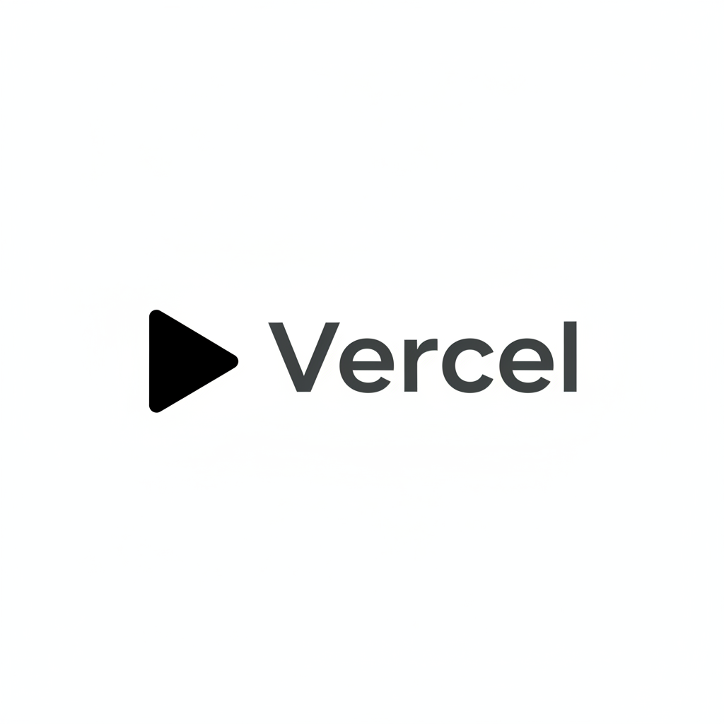 Vercel app logo — black triangle on white background