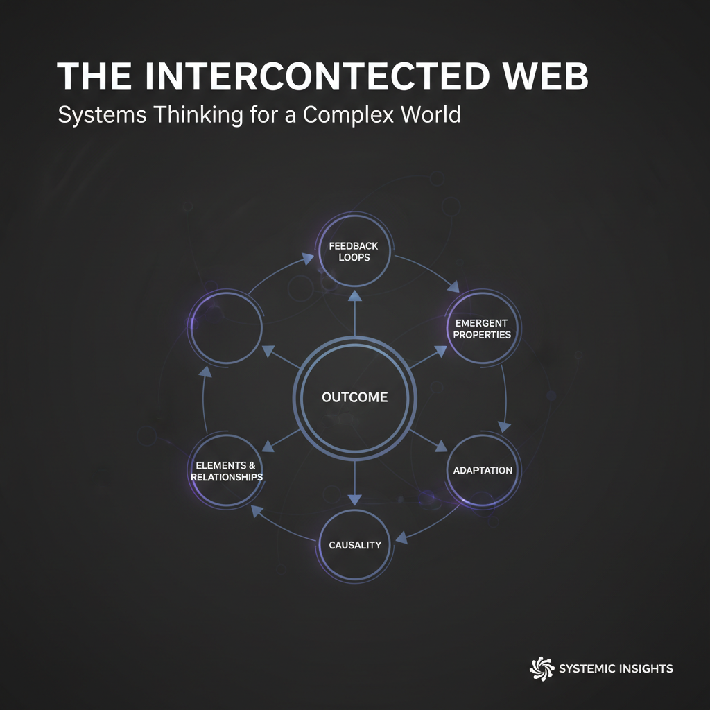 Hook slide template with systems thinking concept and minimalist dark design