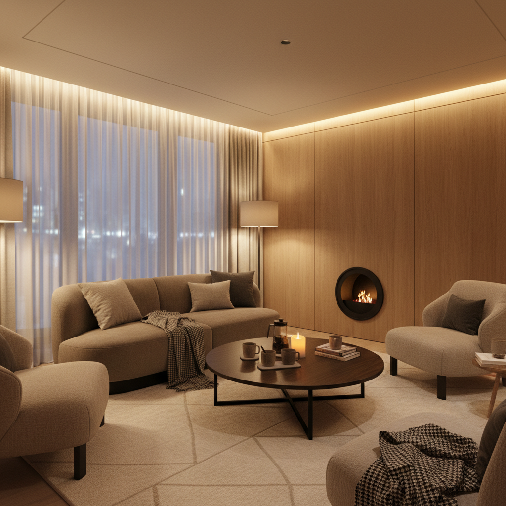 Cozy one bedroom apartment with modern furnishings and natural light in Kyaliwajjala