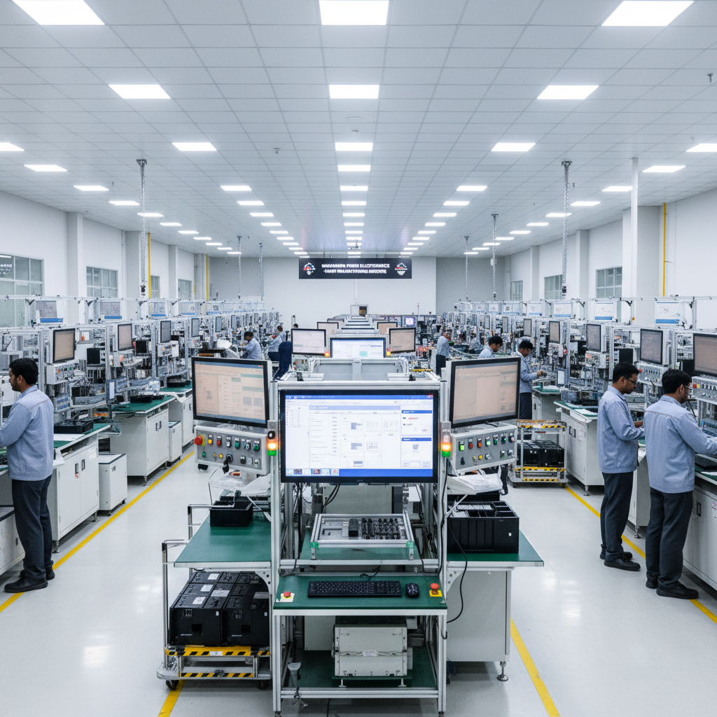 MES manufacturing execution system dashboard — real Mahindra Power Electronics assembly line deployment screenshot