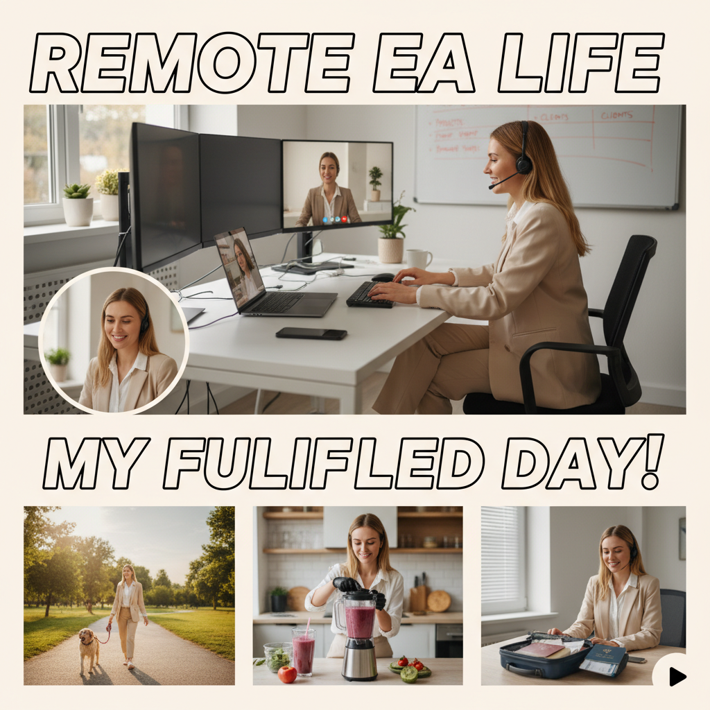 Clean organized digital workspace with minimal desk setup, soft natural light, warm white background