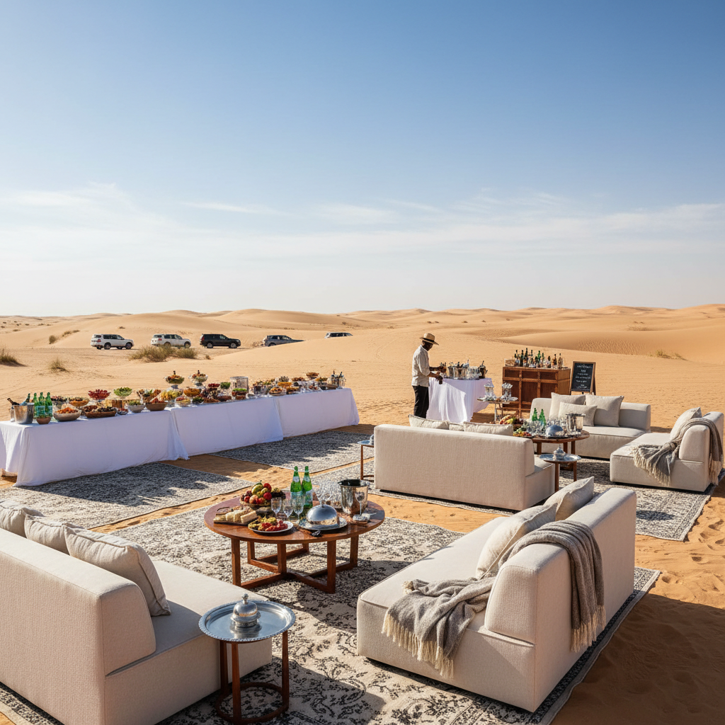 Luxury Platinum Heritage desert safari with falconry and premium Bedouin camp