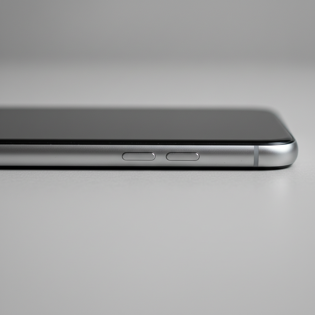 Samsung smartphone side profile view showing slim design and buttons