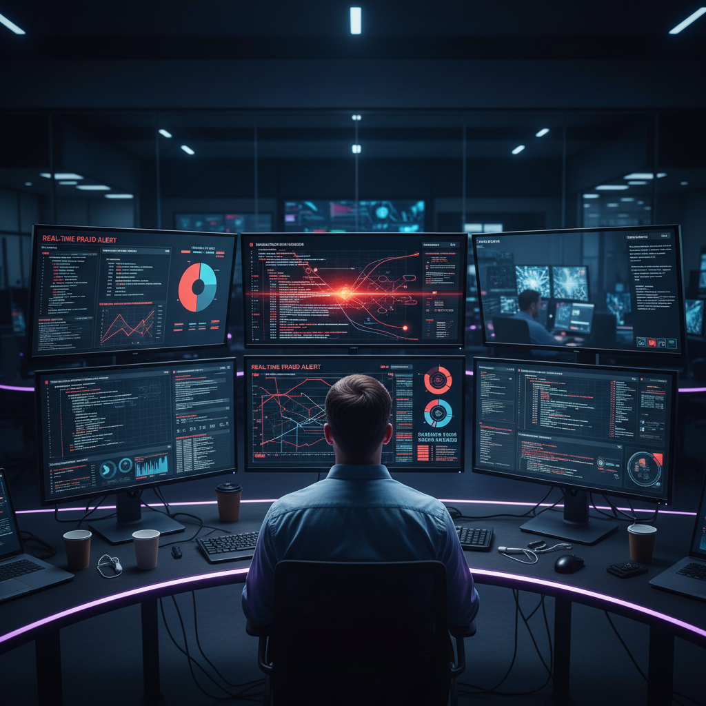 Purple social media video AI visualization