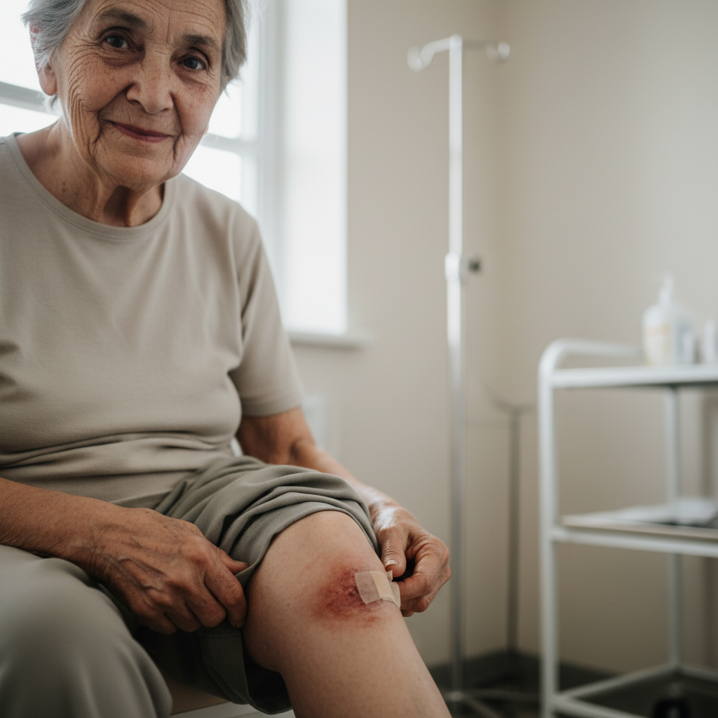 Gloria Mendez, elderly woman with kind expression, diabetic wound patient