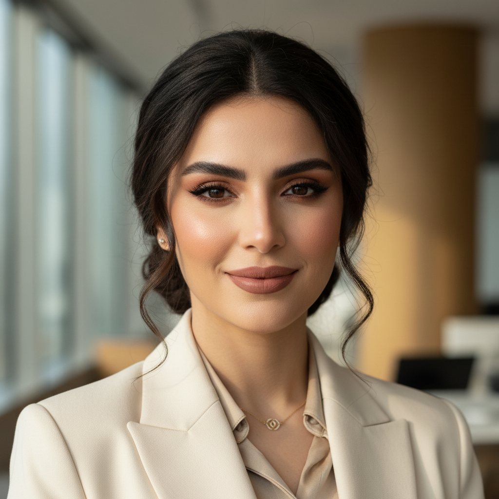 Saudi woman with elegant style, professional portrait