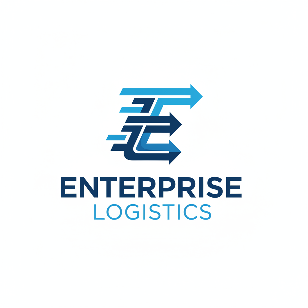 Enterprise Logistics company logo with blue and white corporate branding