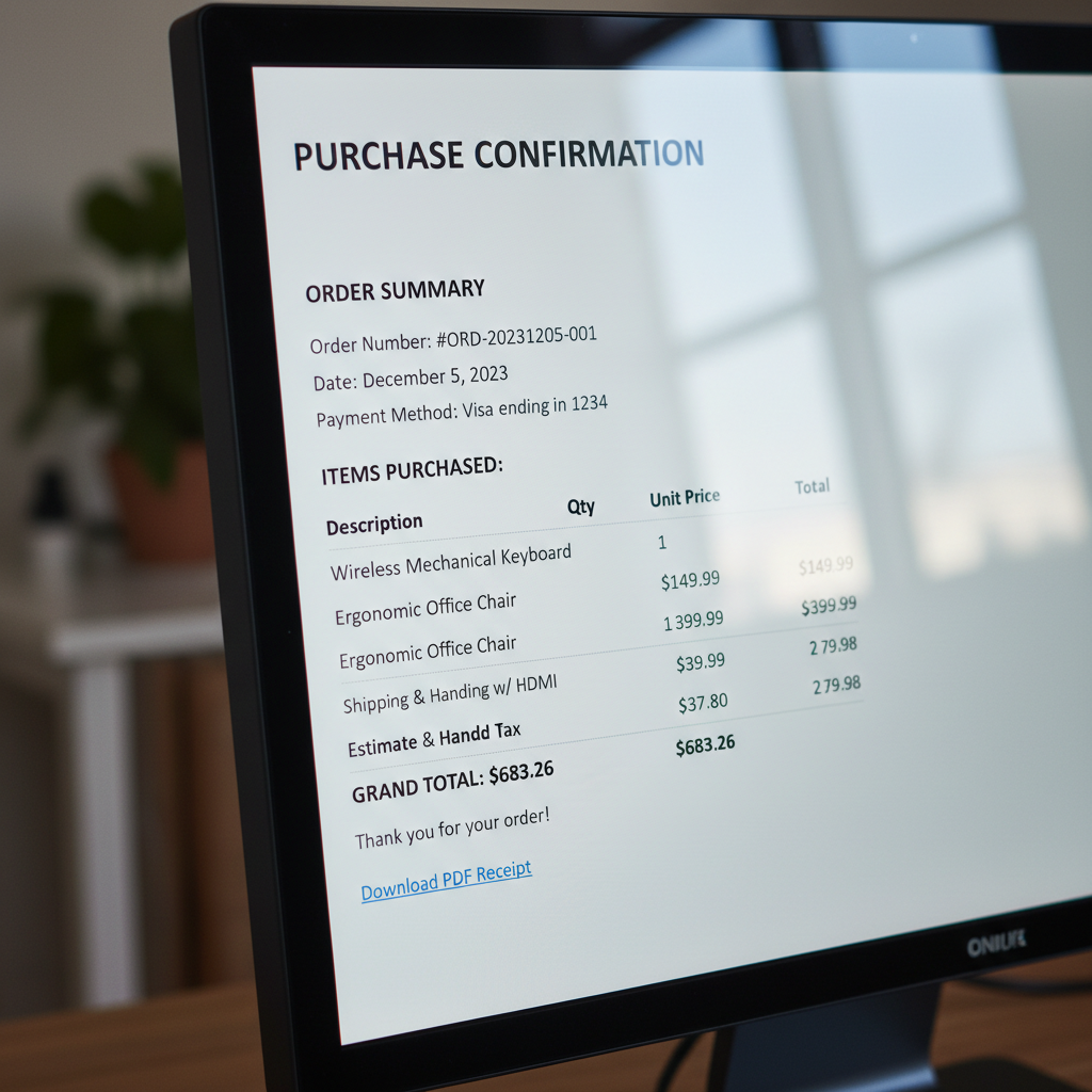 Receipt and confirmation documents