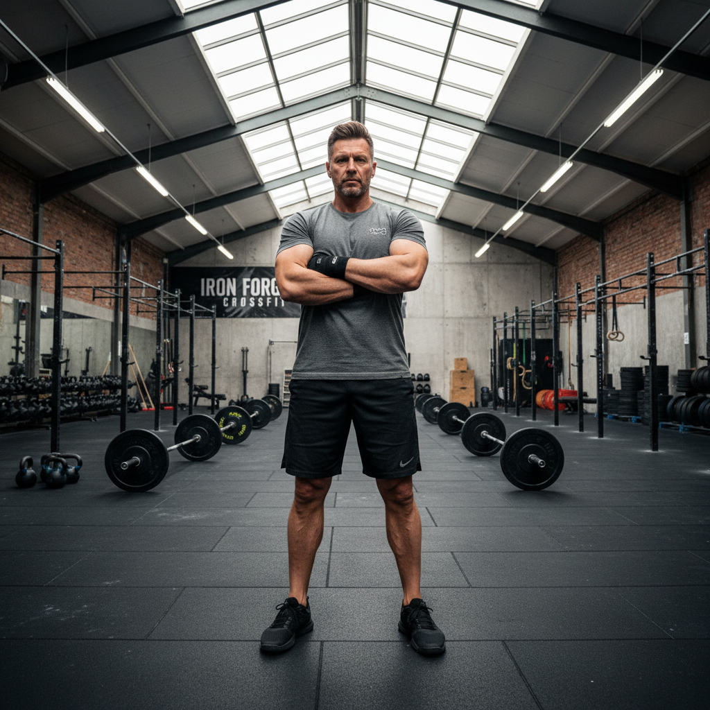 Athletic man, gym member