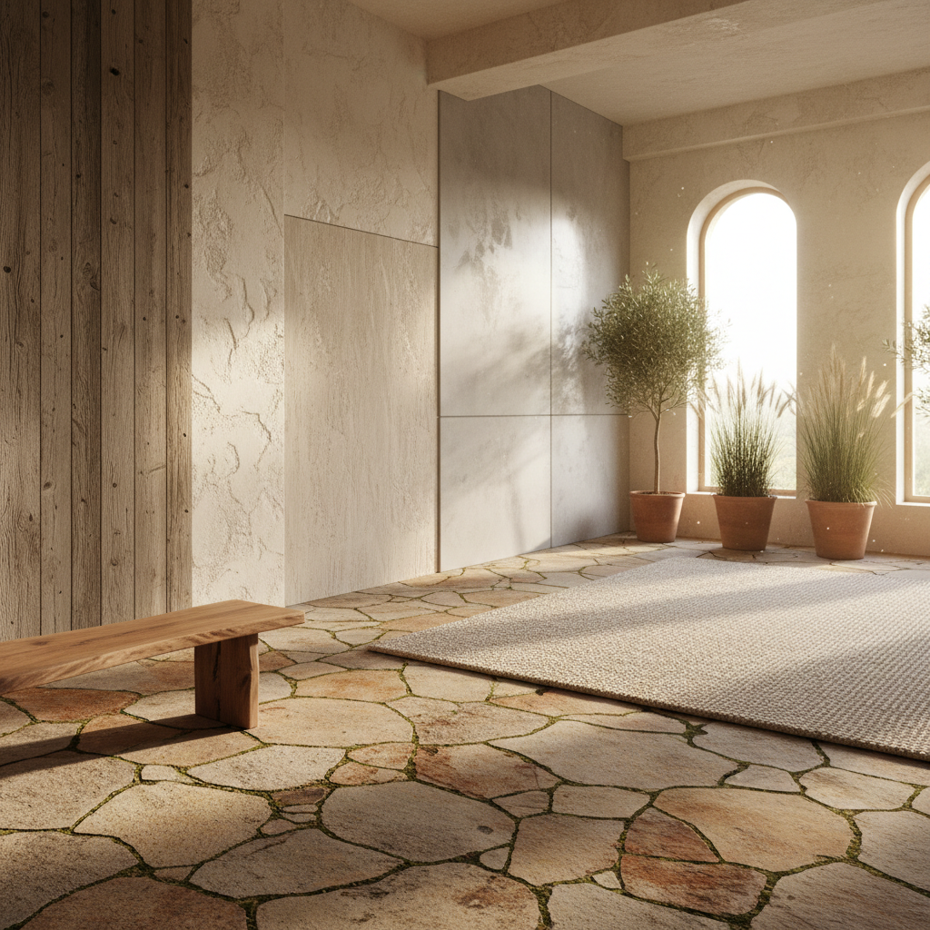 Room with material applied — visualised result