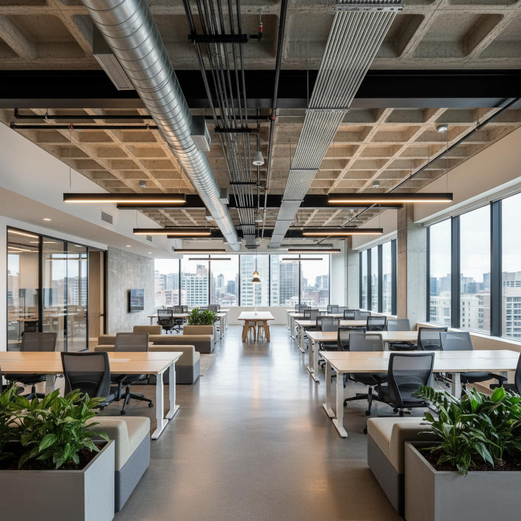 South End Boston tenant improvement project combining modern office features with historic building character