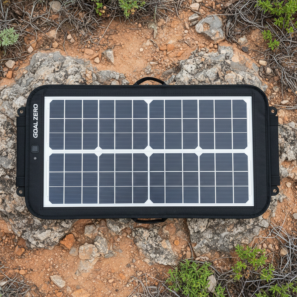 Petit panneau solaire portable Goal Zero Nomad 50W compact idéal pour la randonnée et le camping