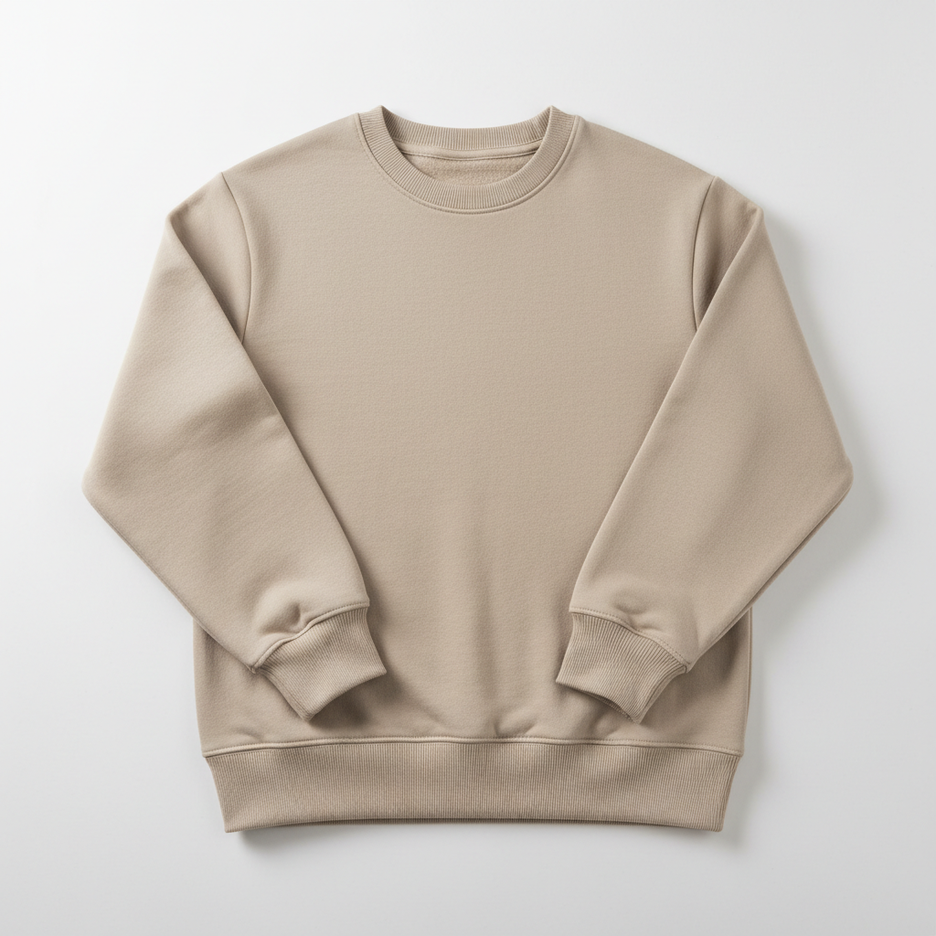 Ember thermal henley in warm oatmeal and caramel tones, slim-fit base layer, ribbed cuffs, laid flat on cream background