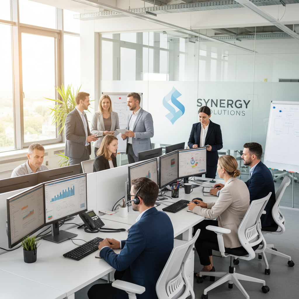 Professional business team in modern office environment