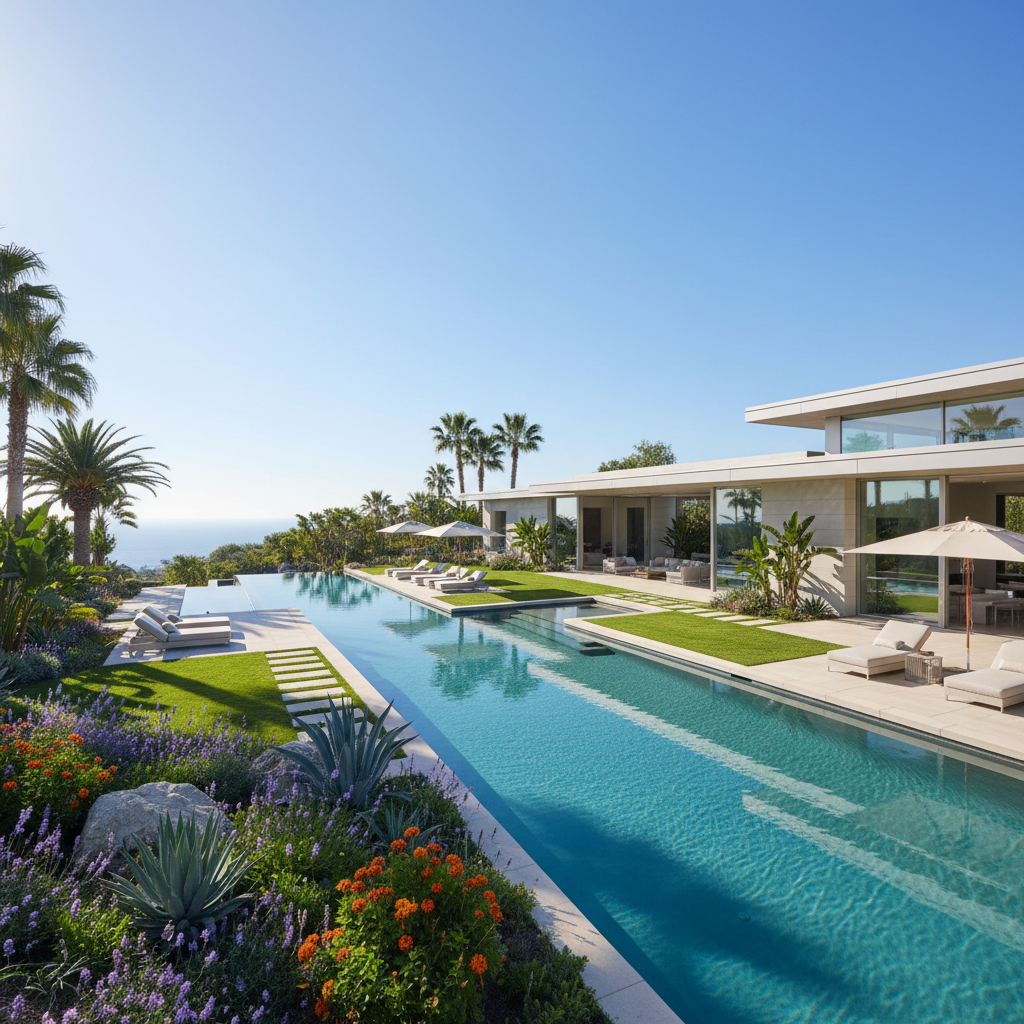 Casa contemporánea de referencia con jardín y piscina