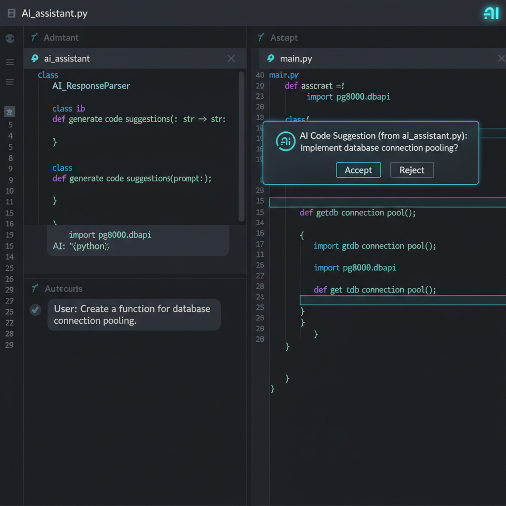 Code editor in dark mode with syntax-highlighted code
