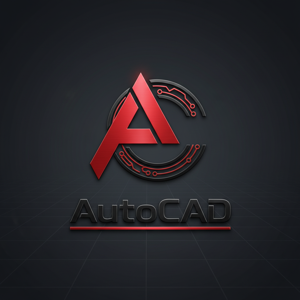 AutoCAD software logo with red and black design elements