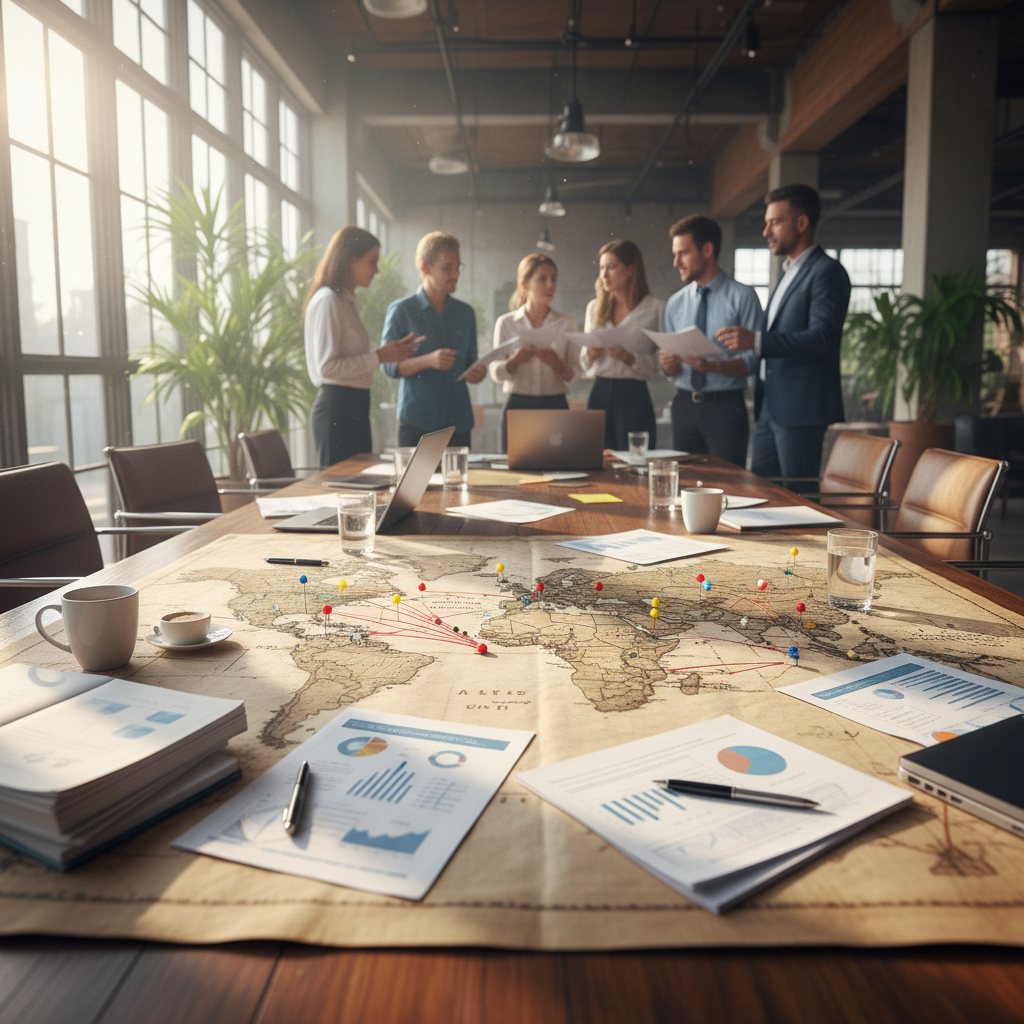 Ethiopian business professionals in a formal meeting discussing investment strategy