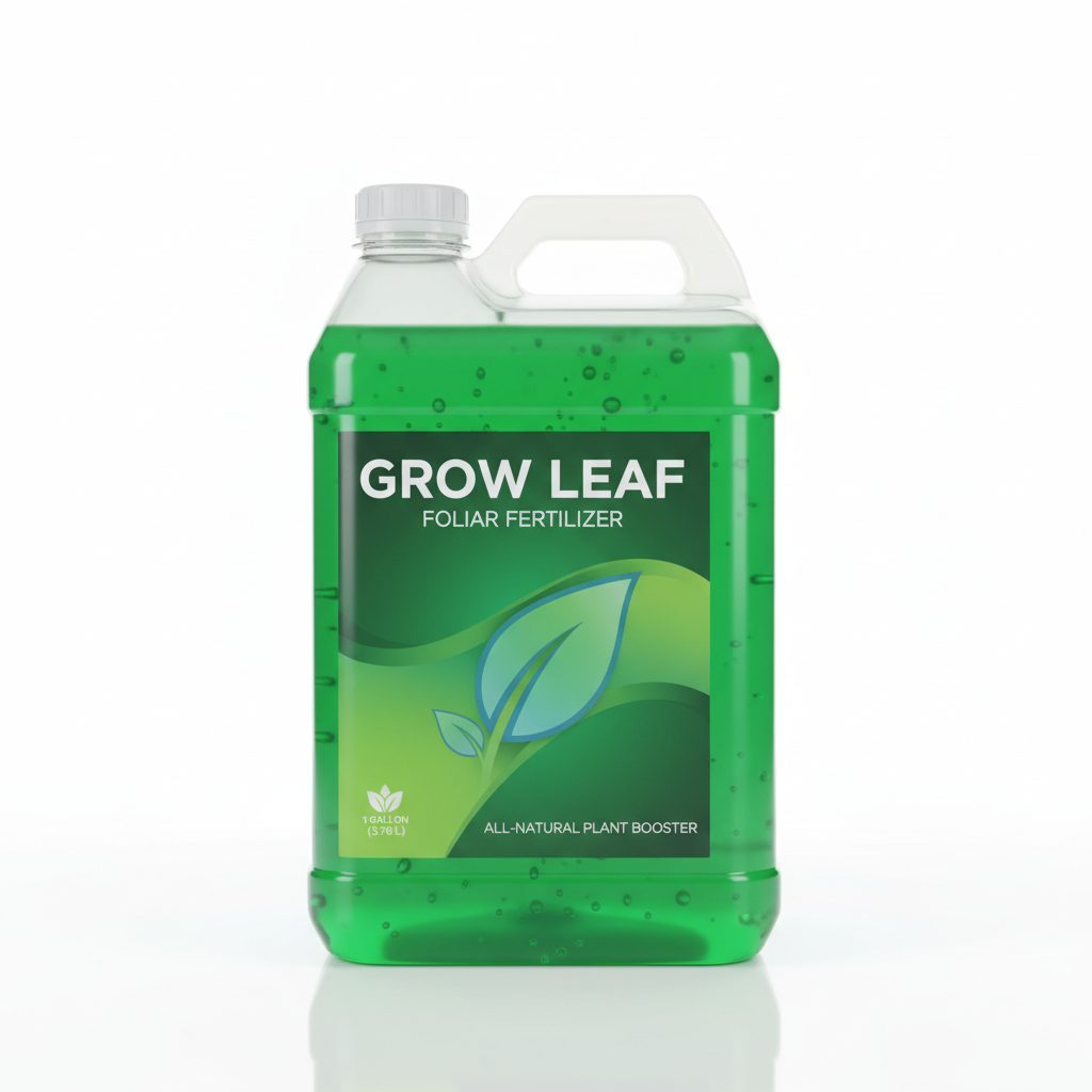 Five gallon chemical jug for soft washing on white surface, clean product photography, bright lighting