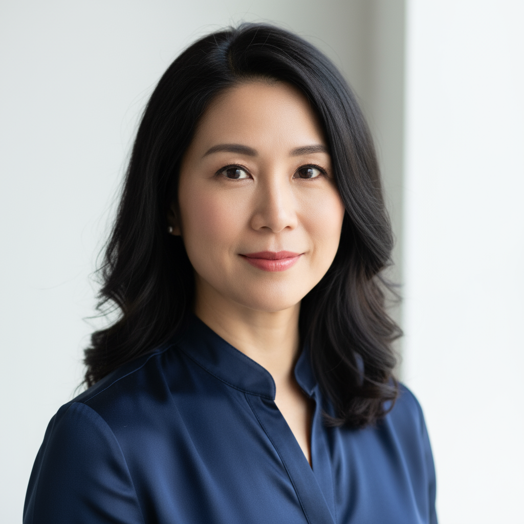 Profile photo of a woman with glasses and a professional look
