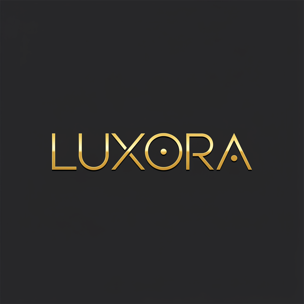 Minimalist geometric logo design on dark background with metallic gold finish