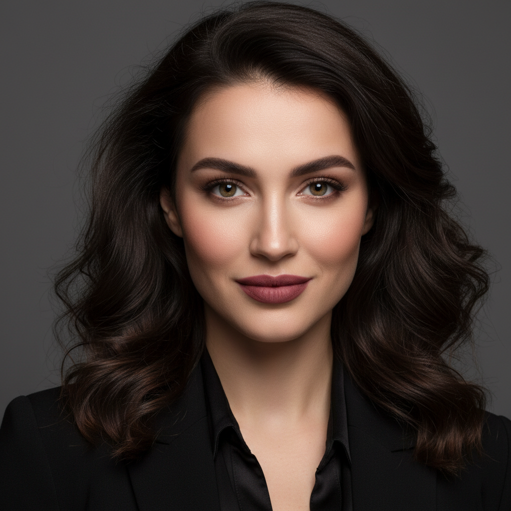 Actor headshot — woman with strong presence, professional studio