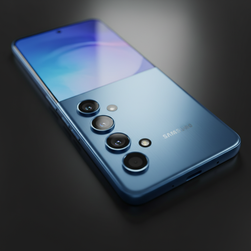 Samsung Galaxy A15 5G smartphone in blue