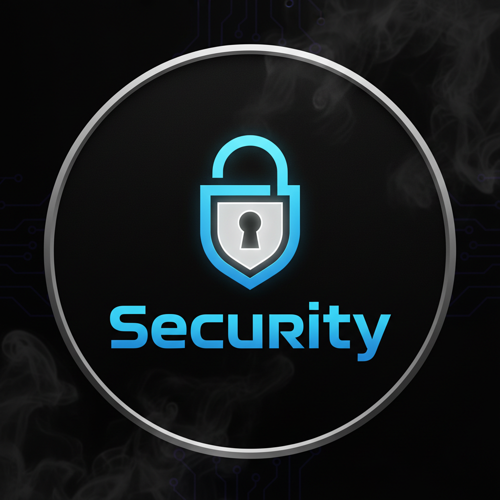 Security padlock icon illuminated in dark environment, dim atmospheric lighting, cybersecurity theme
