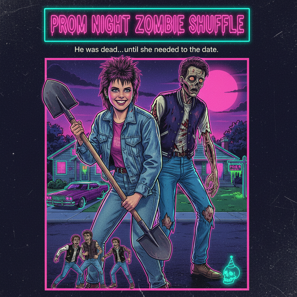 Dark neon aesthetic horror film