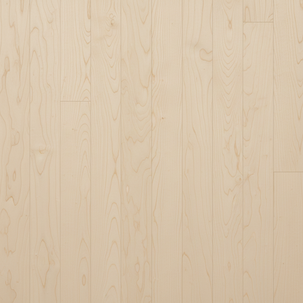 Hard maple hardwood flooring with fine uniform grain texture
