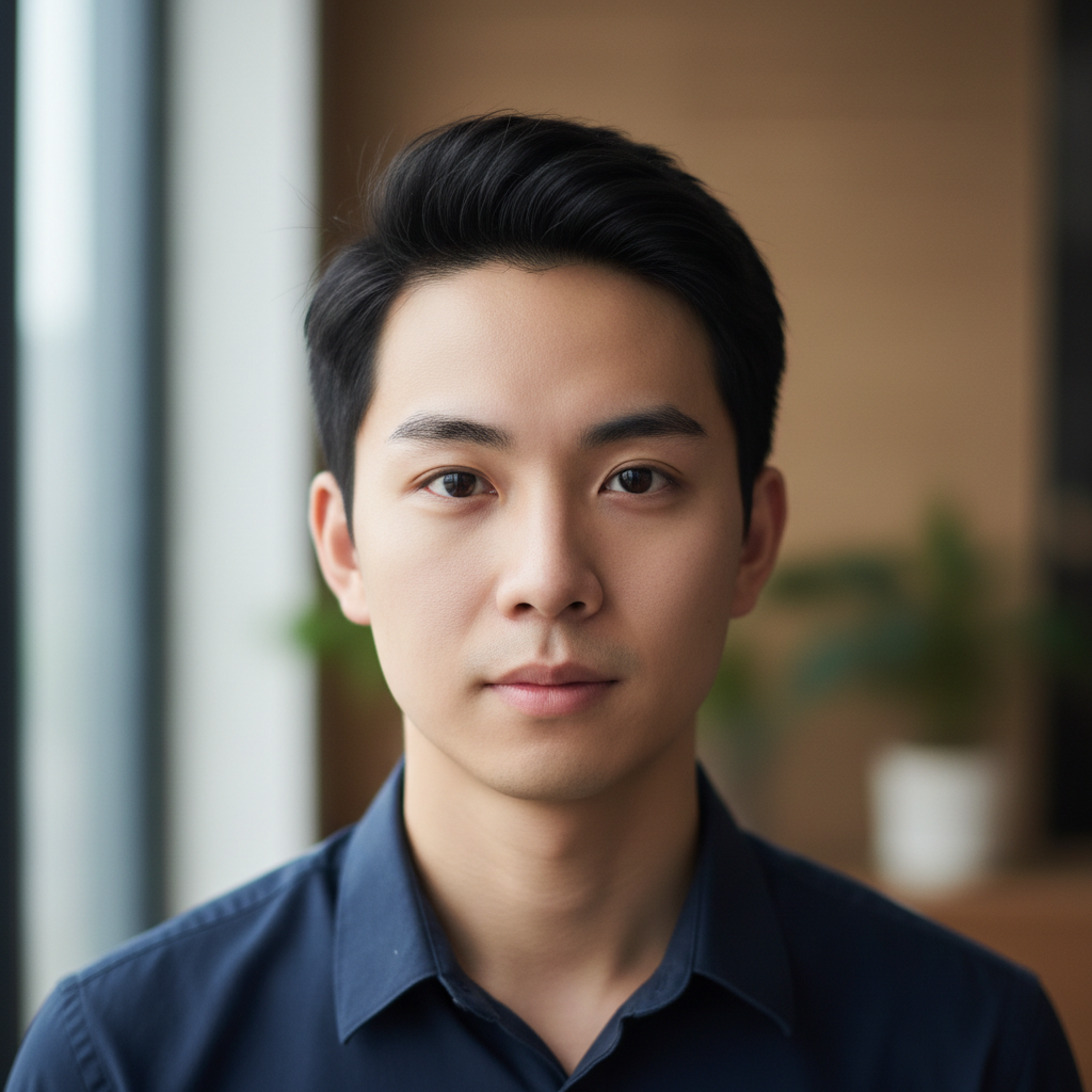 Nuori mies, neutraali tausta, luonnonvalo