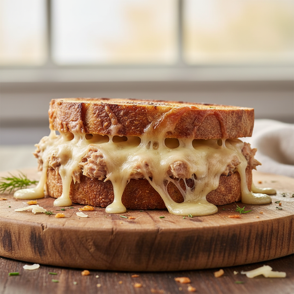 Tuna Melt - Albacore tuna, melted cheddar, tomato, on toasted sourdough