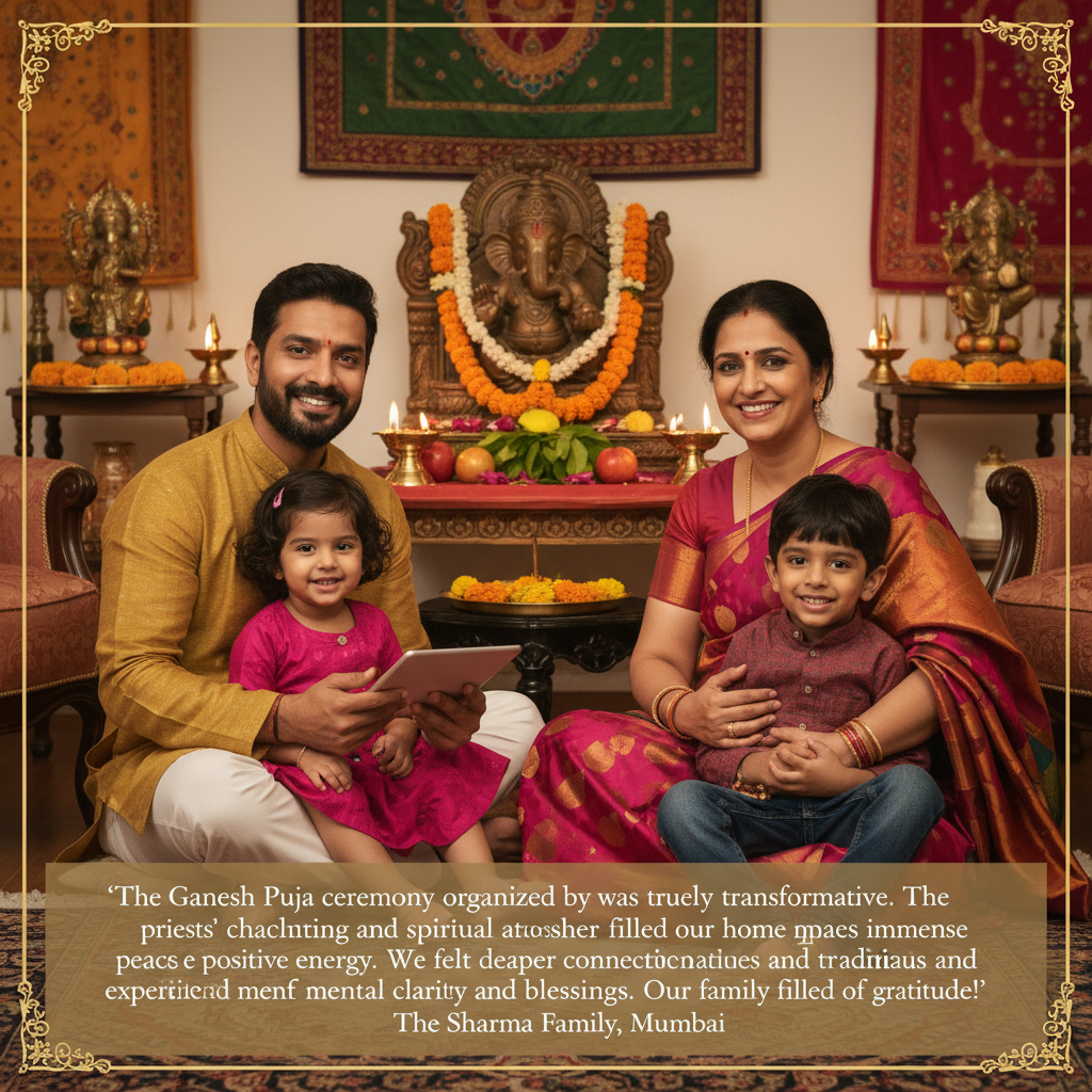 Rajesh Kumar - client testimonial about successful Ganesh puja ceremony and spiritual benefits