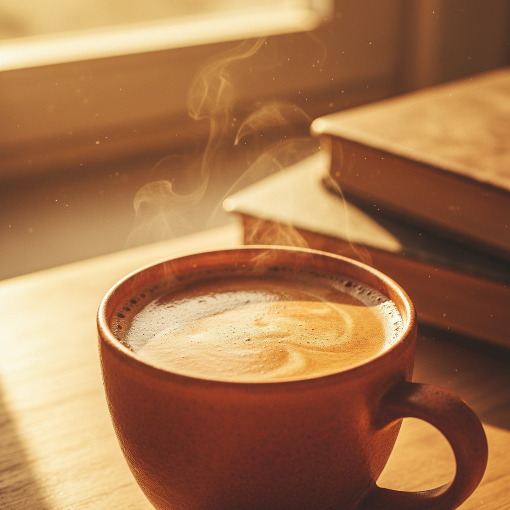 Color graded coffee footage with amber warm tones