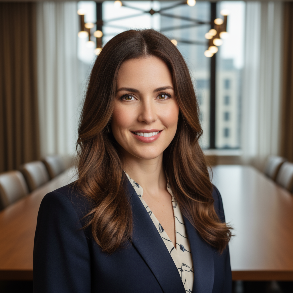 Alexandra Voss, founder, a woman with light brown hair in a professional blazer