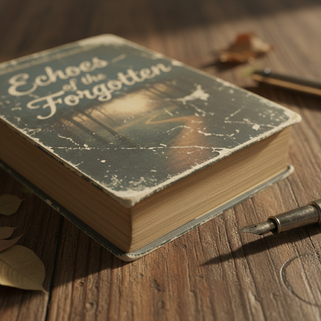 Classic novel with worn paperback cover on wooden desk