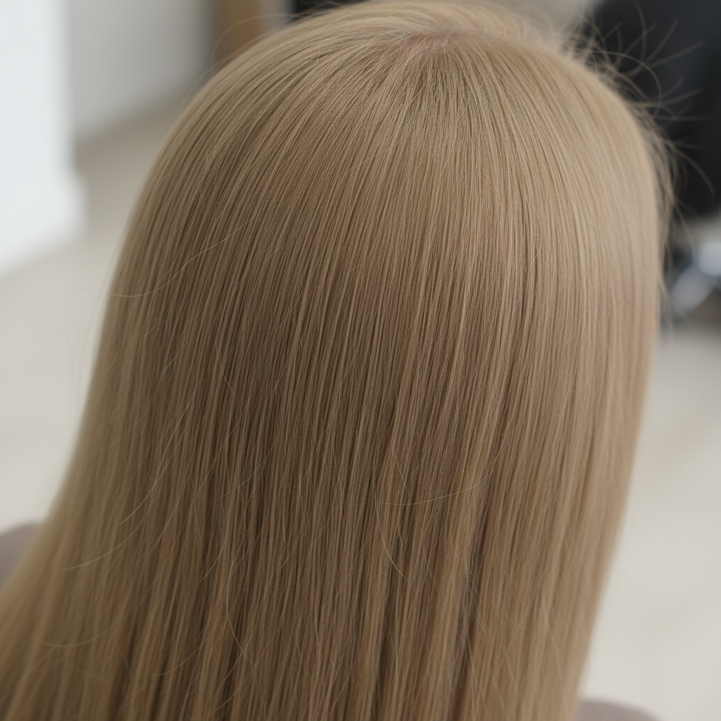 Stunning foilyage result with high-contrast blonde pieces and seamless shadow root