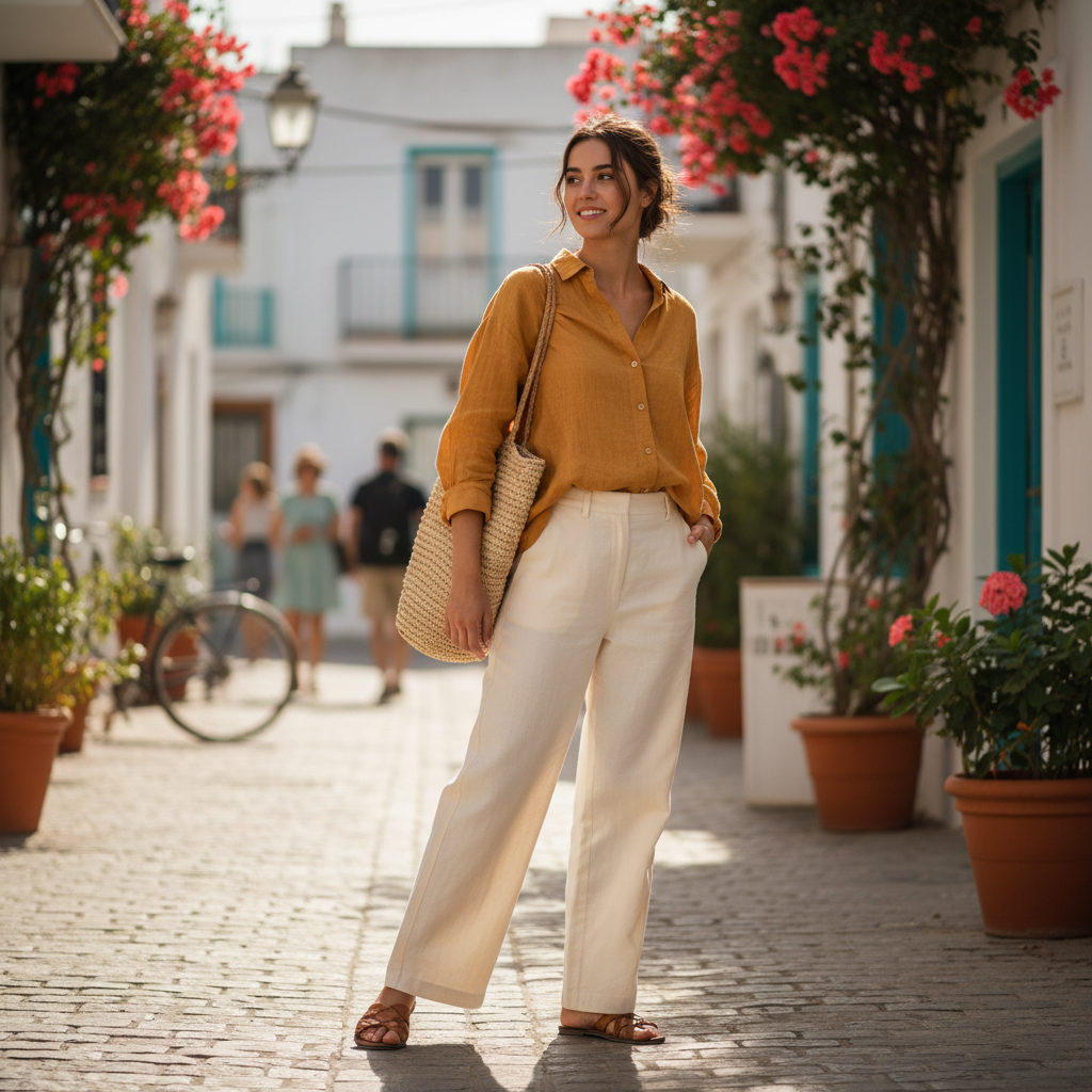 Lifestyle fashion photo with natural light