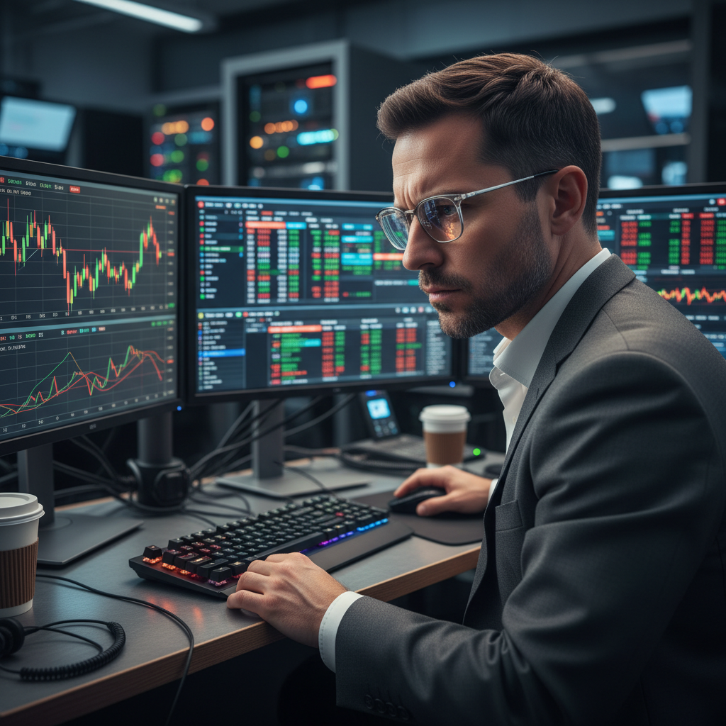 Derek O., day trader with glasses and close-cropped hair