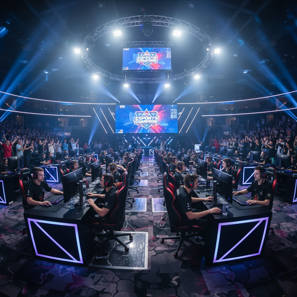 CS2 competitive match with players at computers