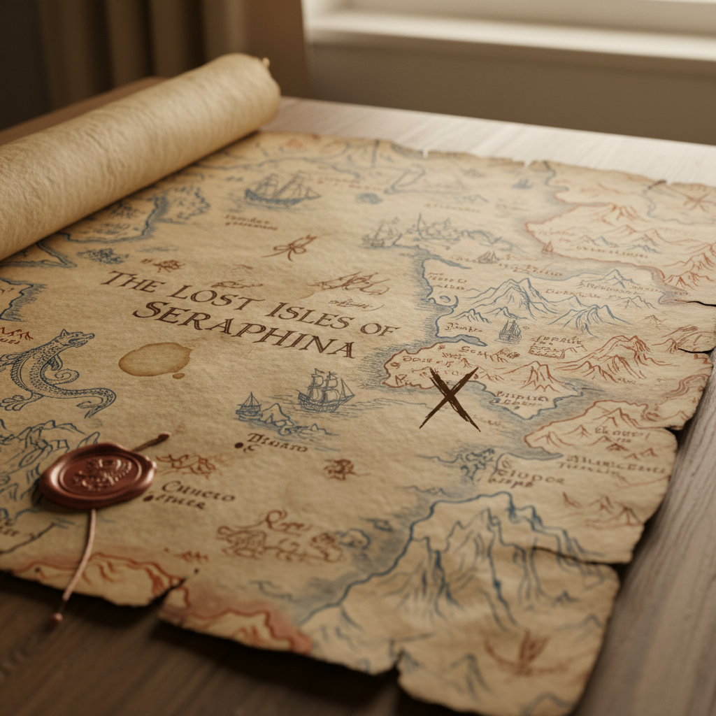 Aged map with handwritten annotations and faded ink cartography details