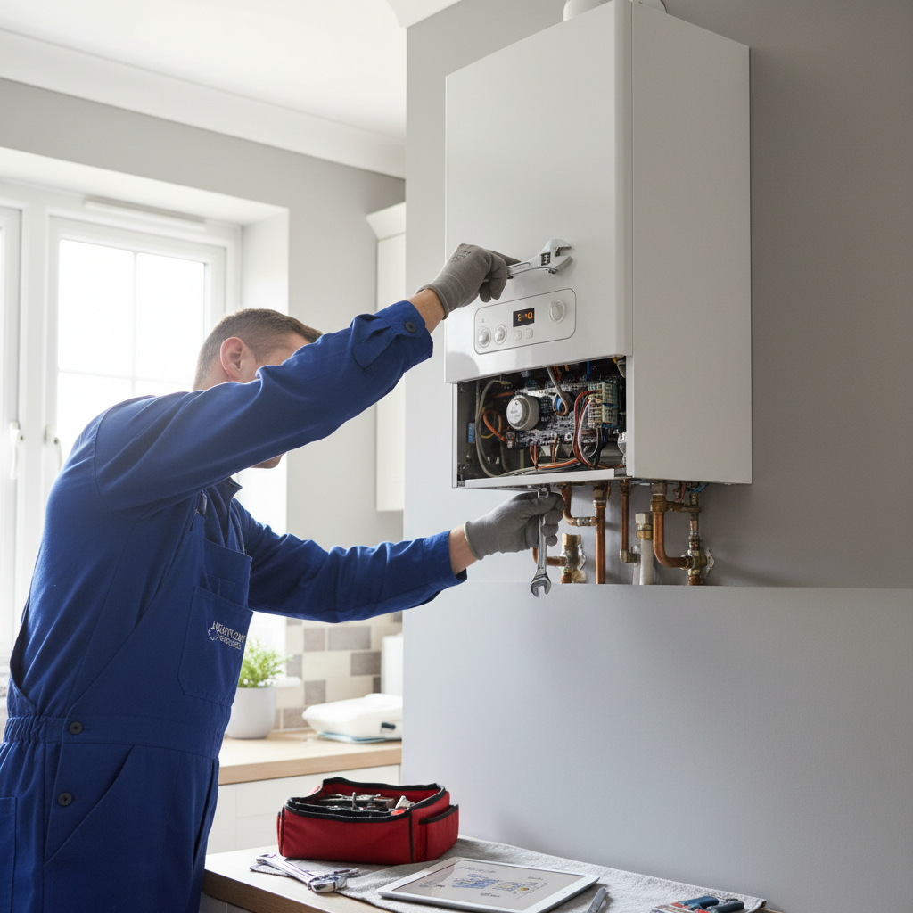 Blessing Adeyemi, service engineer specialising in annual boiler maintenance