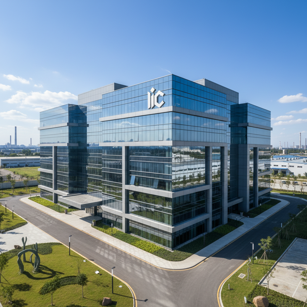 Industrial company headquarters building exterior
