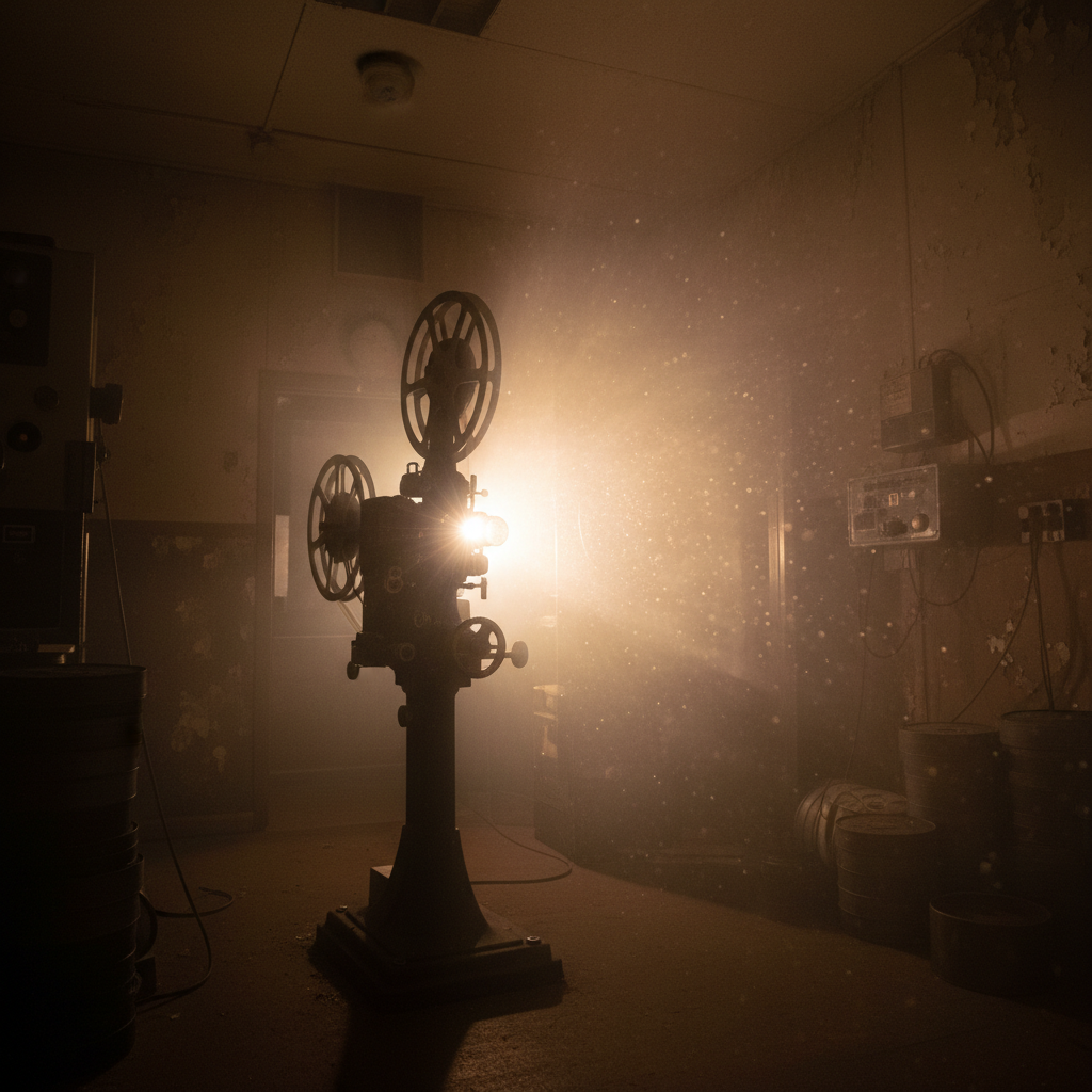 Classic cinema projector beam