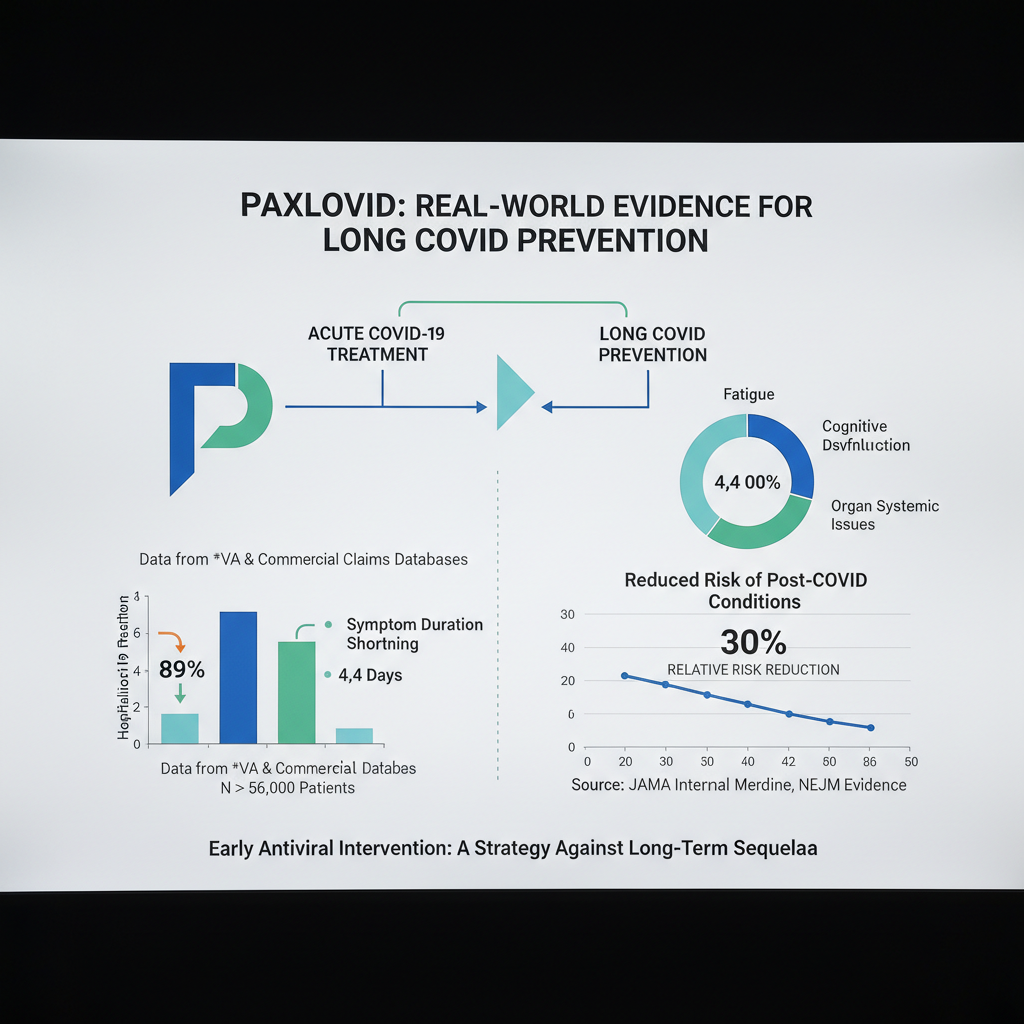 COVID-19 antiviral therapy long COVID prevention data with Paxlovid real-world evidence research