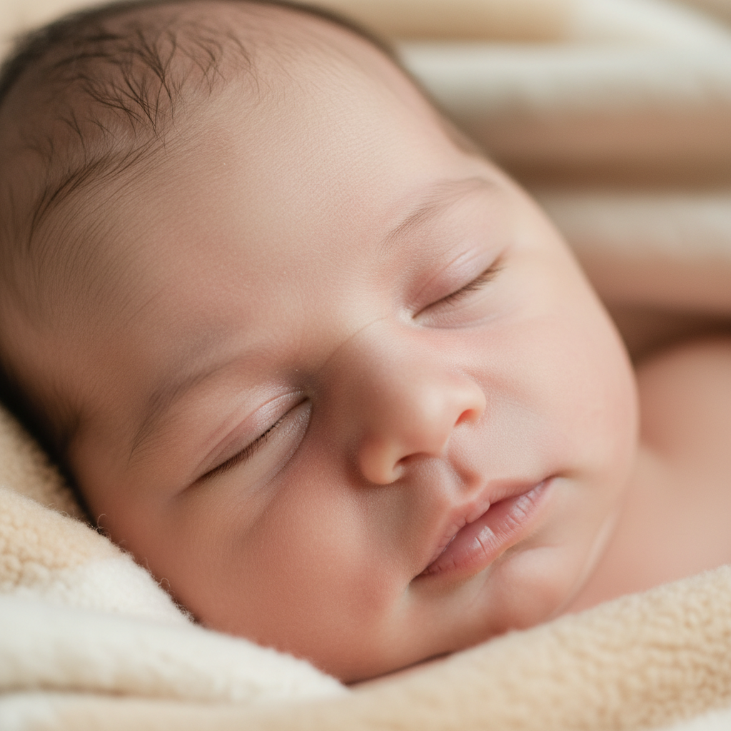 Copper at 2 weeks, orange-tinged newborn