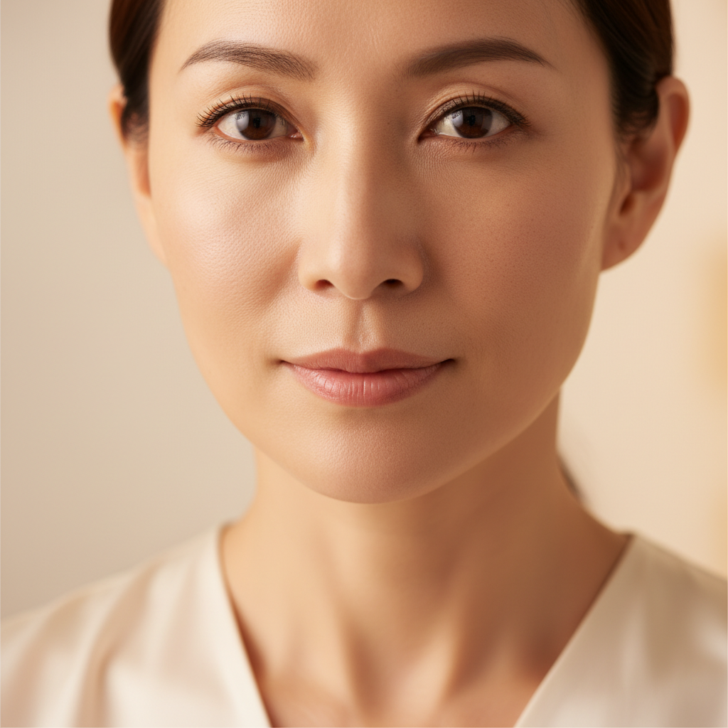 Portrait élégant en studio avec éclairage chaud, fond naturel texturé