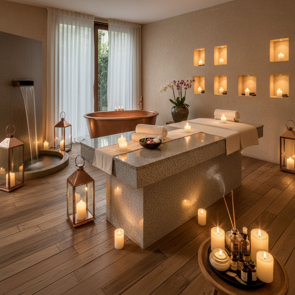 Luxury spa treatment room