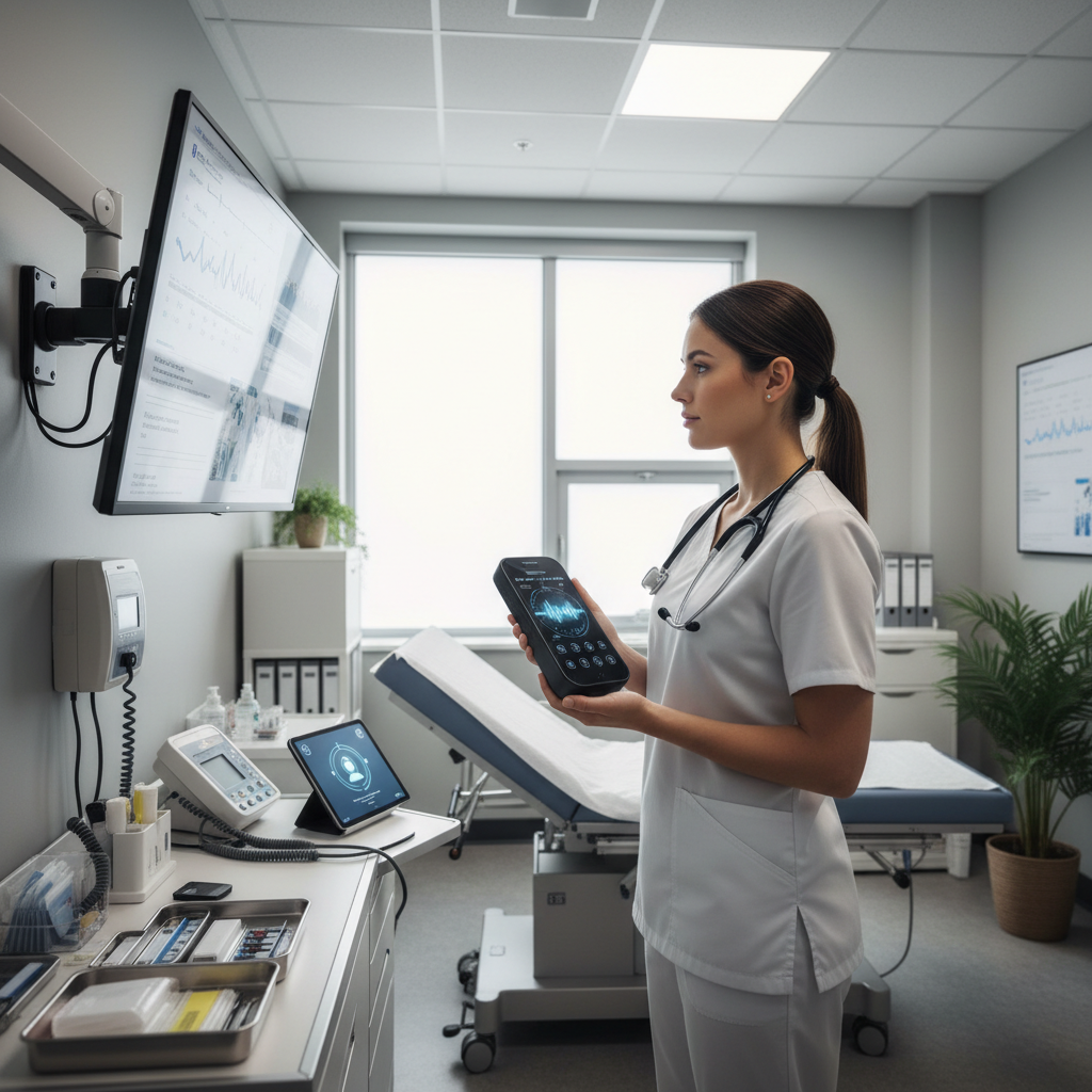 Nurse practitioner in exam room